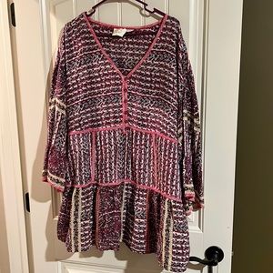 Maeve Lilyana Tiered Silk Blouse Size XL Runs Large